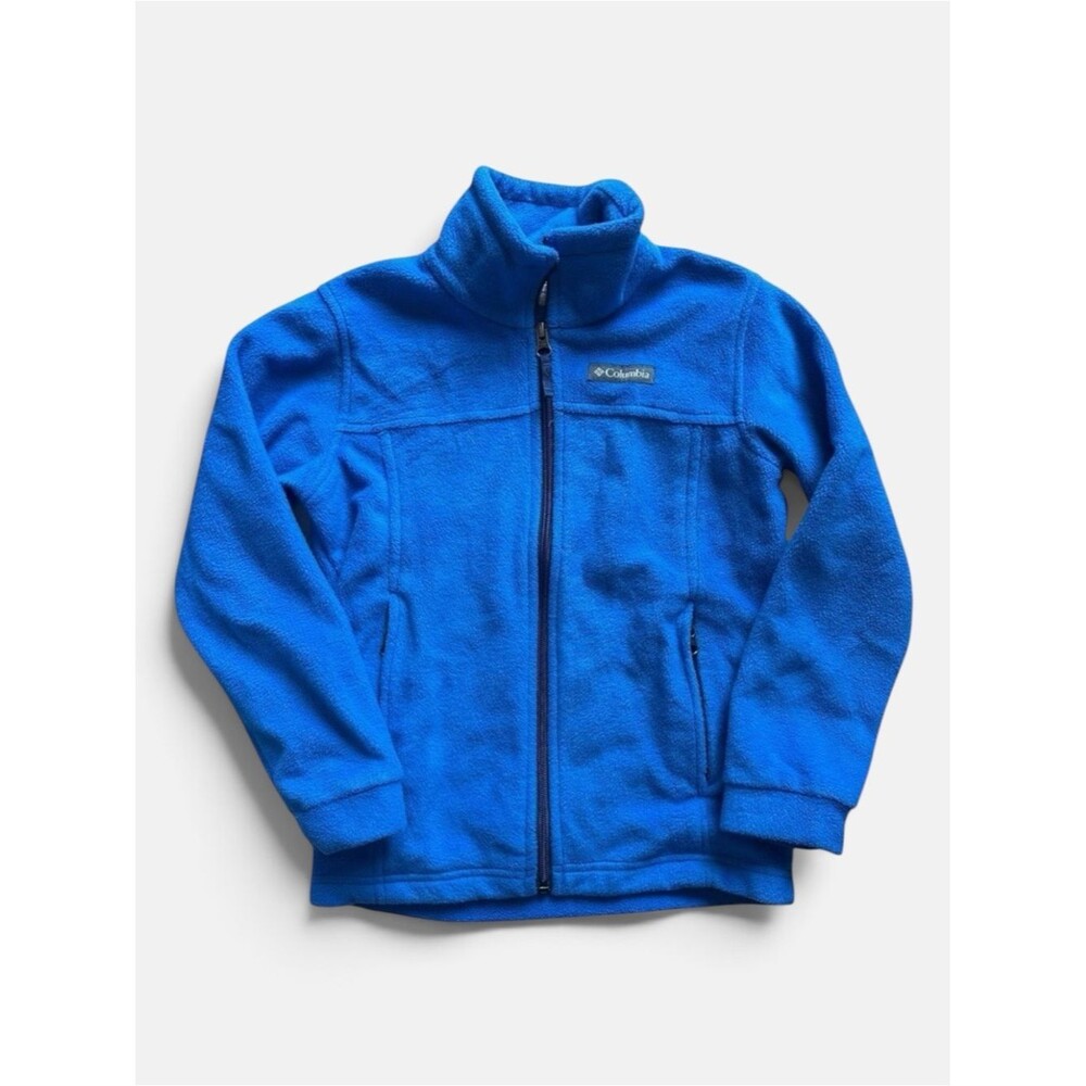 Columbia Blue Fleece Jacket Full Zip Lightweight Outdoor Zip Up Size Small